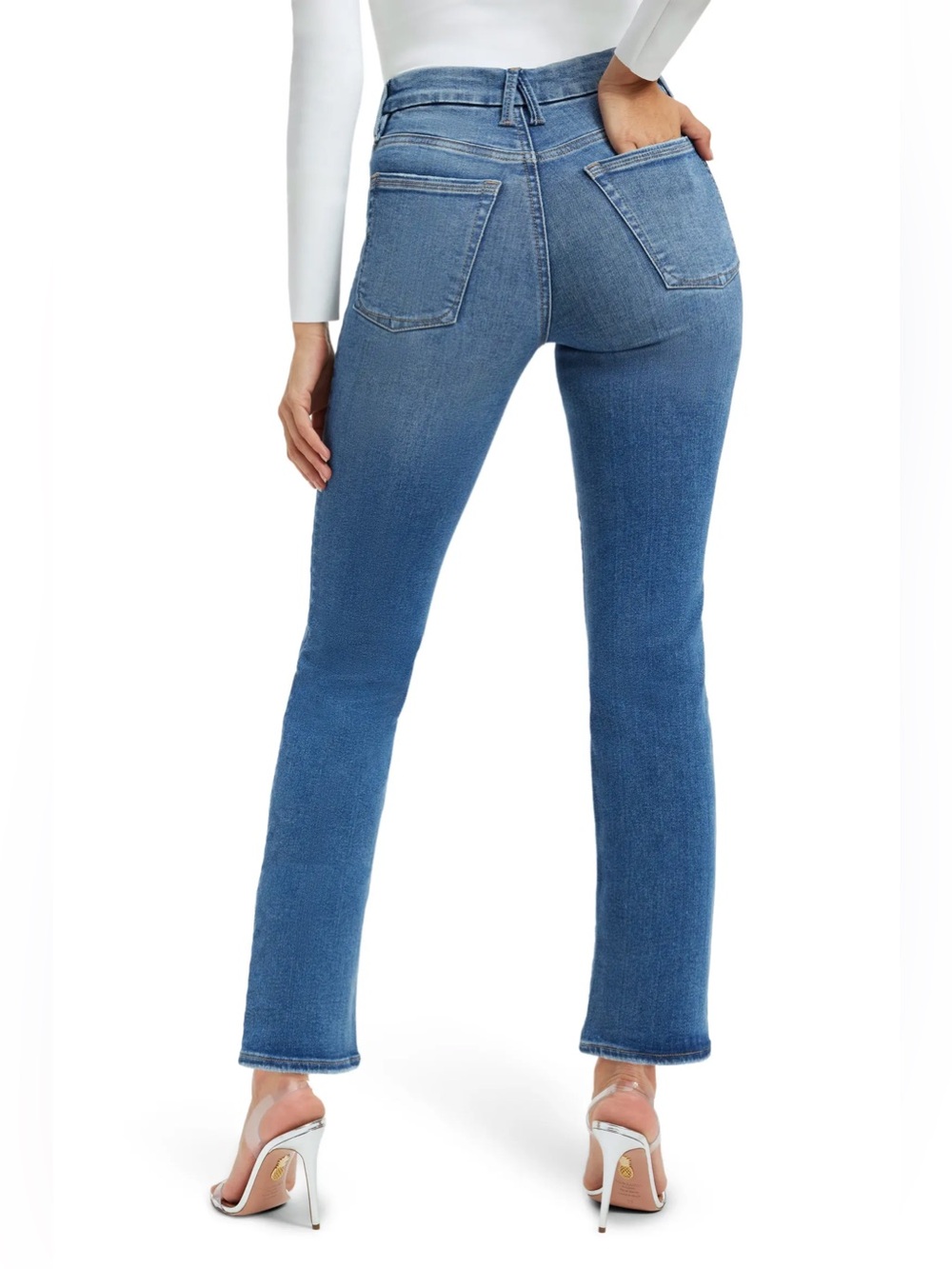 ❤️ Good American Power Stretch Pull-On Jeans - Picture 2 of 6